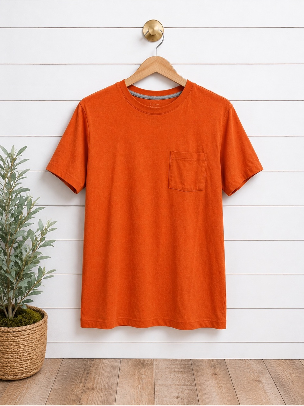 🧡 Old Navy Orange Pocket Tee | Youth XL (14–16) | Classic Crew Neck T-Shirt